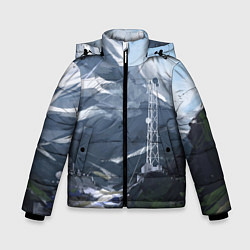 Куртка зимняя для мальчика Горы Алтая, цвет: 3D-черный