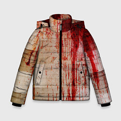 Куртка зимняя для мальчика Бинты 1, цвет: 3D-красный