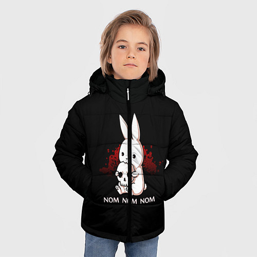 Зимняя куртка для мальчика Череп / 3D-Черный – фото 3