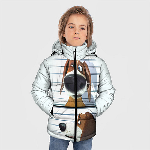 Зимняя куртка для мальчика Разыскивается пёс / 3D-Черный – фото 3