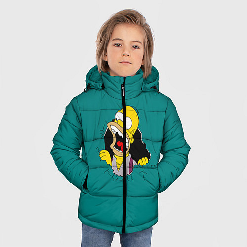 Зимняя куртка для мальчика Alien-Homer / 3D-Черный – фото 3