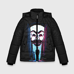 Куртка зимняя для мальчика Mr Robot: Anonymous, цвет: 3D-черный