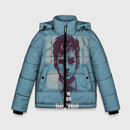 Зимняя куртка для мальчика I'm the doctor / 3D-Светло-серый – фото 1