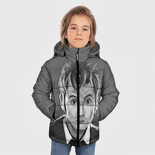 Зимняя куртка для мальчика Doctor Who: fun-art / 3D-Черный – фото 3