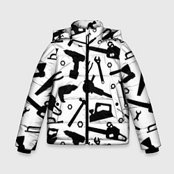 Куртка зимняя для мальчика Строитель 7, цвет: 3D-черный