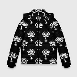 Куртка зимняя для мальчика Undertale Flowey (узор), цвет: 3D-черный