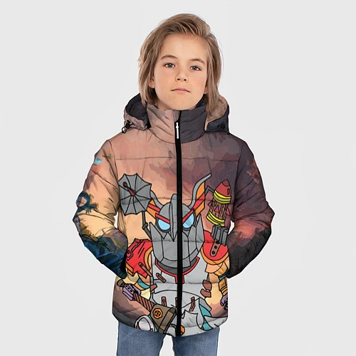 Зимняя куртка для мальчика Фан Клокверк из Доты / 3D-Черный – фото 3