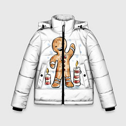 Куртка зимняя для мальчика Печенюшка, цвет: 3D-черный