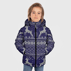 Куртка зимняя для мальчика Олени, цвет: 3D-черный — фото 2
