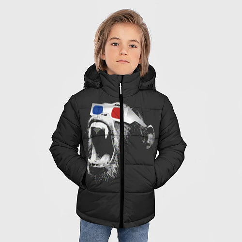 Зимняя куртка для мальчика 3D Monkey / 3D-Черный – фото 3