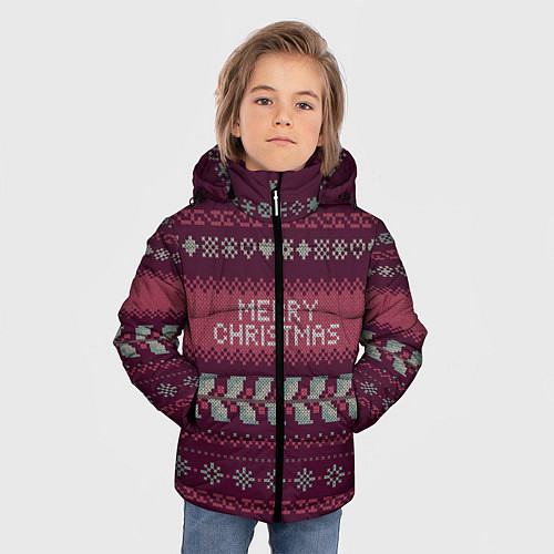Зимняя куртка для мальчика Merry Christmas / 3D-Черный – фото 3