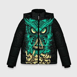 Куртка зимняя для мальчика Bring Me The Horizon: Owl, цвет: 3D-черный