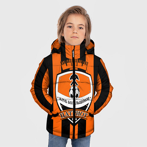 Зимняя куртка для мальчика Клуб болельщиков Патриот / 3D-Черный – фото 3