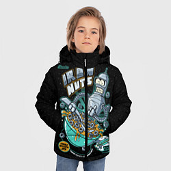Куртка зимняя для мальчика Iron Nuts, цвет: 3D-черный — фото 2