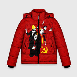 Куртка зимняя для мальчика Communist Party, цвет: 3D-светло-серый