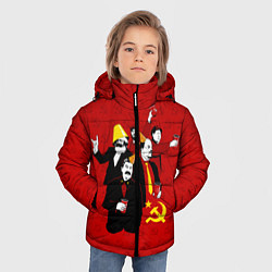 Куртка зимняя для мальчика Communist Party, цвет: 3D-красный — фото 2