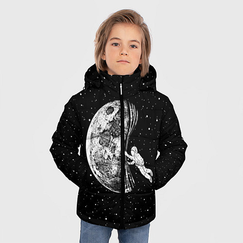Зимняя куртка для мальчика Начало ночи / 3D-Черный – фото 3