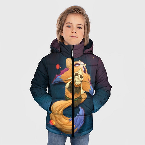 Зимняя куртка для мальчика Лис / 3D-Черный – фото 3