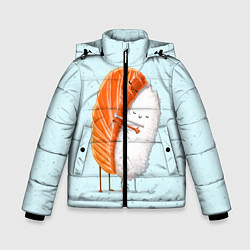 Куртка зимняя для мальчика Суши друзья, цвет: 3D-красный