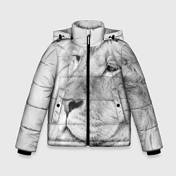 Куртка зимняя для мальчика Мудрый лев, цвет: 3D-черный