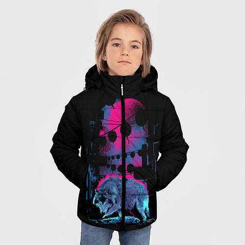 Зимняя куртка для мальчика Wolf Town / 3D-Черный – фото 3