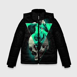 Куртка зимняя для мальчика Череп колдуна, цвет: 3D-черный