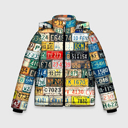 Зимняя куртка для мальчика Автомобильные номера мира
