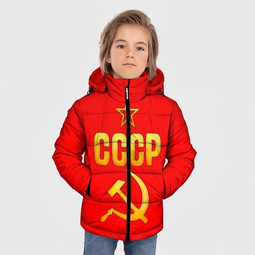 Зимняя куртка для мальчика СССР / 3D-Черный – фото 3