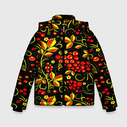 Куртка зимняя для мальчика Хохлома, цвет: 3D-светло-серый