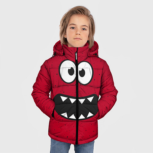 Зимняя куртка для мальчика Веселый монстрик / 3D-Черный – фото 3