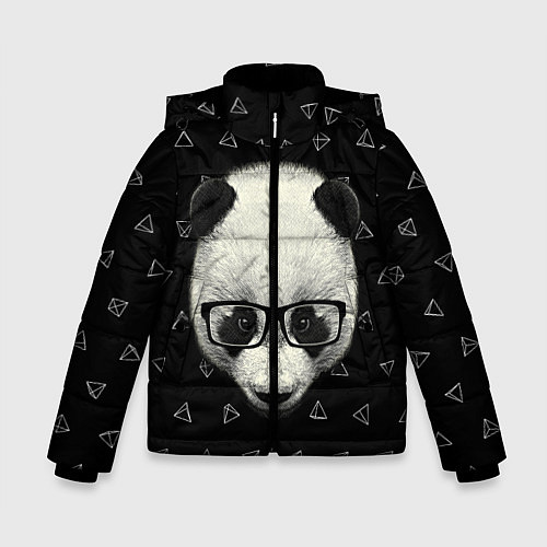Зимняя куртка для мальчика Умная панда / 3D-Светло-серый – фото 1