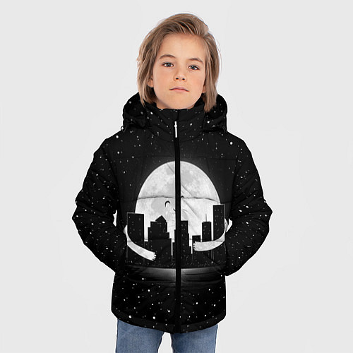 Зимняя куртка для мальчика Лунные объятия / 3D-Черный – фото 3