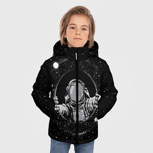 Зимняя куртка для мальчика Черная дыра / 3D-Черный – фото 3