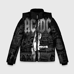 Куртка зимняя для мальчика AC/DC: Rock You, цвет: 3D-светло-серый