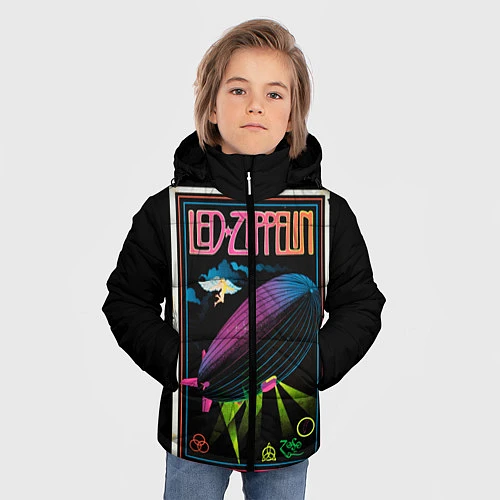 Зимняя куртка для мальчика Led Zeppelin: Angel Poster / 3D-Черный – фото 3
