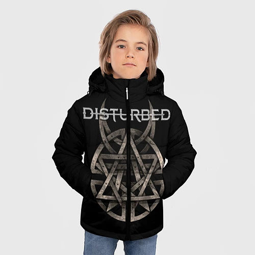 Зимняя куртка для мальчика Disturbed Logo / 3D-Красный – фото 3