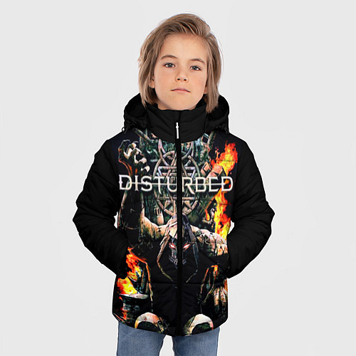 Зимняя куртка для мальчика Disturbed: Flame Throne / 3D-Черный – фото 3