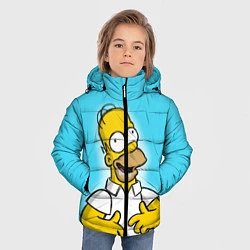 Куртка зимняя для мальчика Аппетит Гомера, цвет: 3D-светло-серый — фото 2