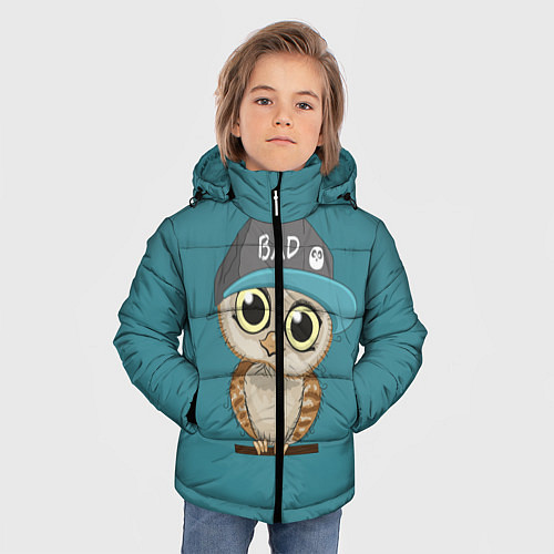 Зимняя куртка для мальчика Сова мальчик (парная) / 3D-Черный – фото 3