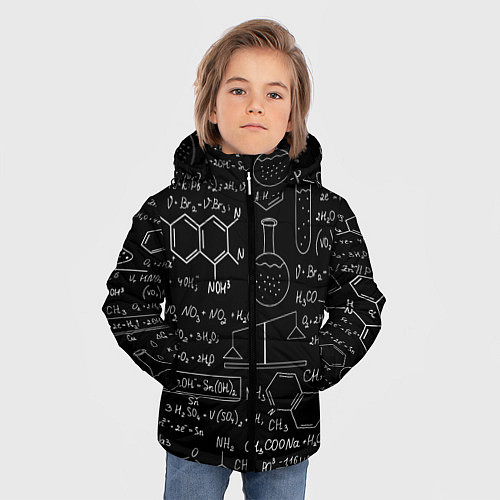 Зимняя куртка для мальчика Химия / 3D-Черный – фото 3