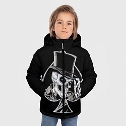Куртка зимняя для мальчика Скелетон, цвет: 3D-черный — фото 2