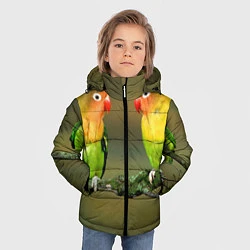 Куртка зимняя для мальчика Два попугая, цвет: 3D-черный — фото 2