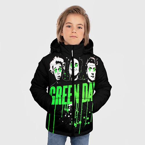Зимняя куртка для мальчика Green Day: Acid eyes / 3D-Черный – фото 3