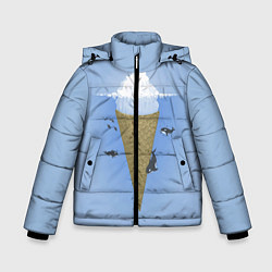 Куртка зимняя для мальчика Мороженое, цвет: 3D-светло-серый