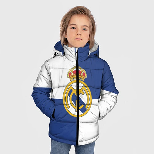 Зимняя куртка для мальчика Real Madrid: Blue style / 3D-Черный – фото 3