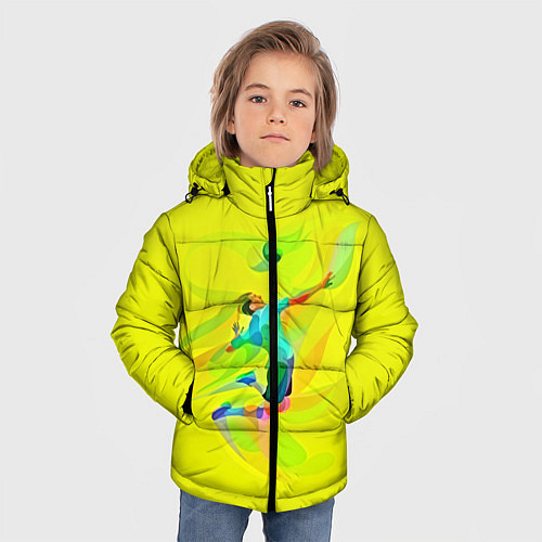 Зимняя куртка для мальчика Волейбол / 3D-Черный – фото 3