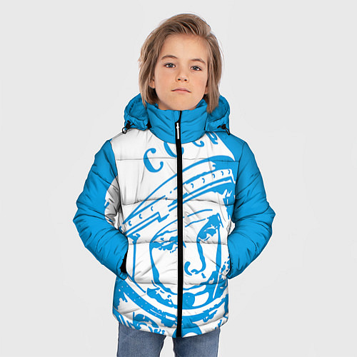 Зимняя куртка для мальчика Гагарин: CCCP / 3D-Светло-серый – фото 3