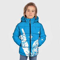 Куртка зимняя для мальчика Гагарин рокер, цвет: 3D-черный — фото 2