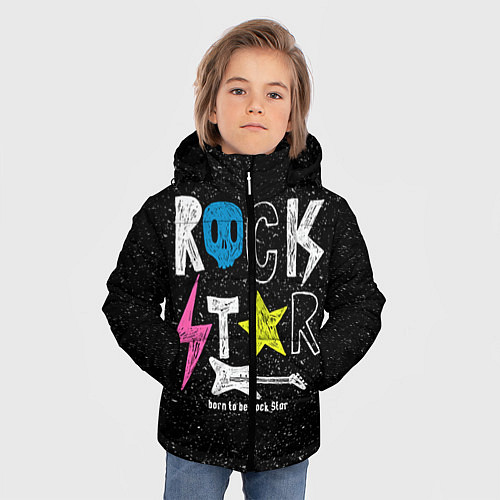 Зимняя куртка для мальчика Rock Star / 3D-Красный – фото 3