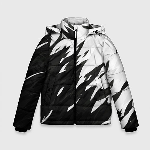 Зимняя куртка для мальчика Black & white / 3D-Светло-серый – фото 1